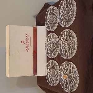 Vintage Crystal Coasters West Germany set of 6